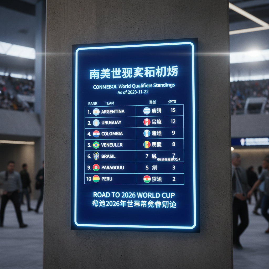 南美世预赛积分榜