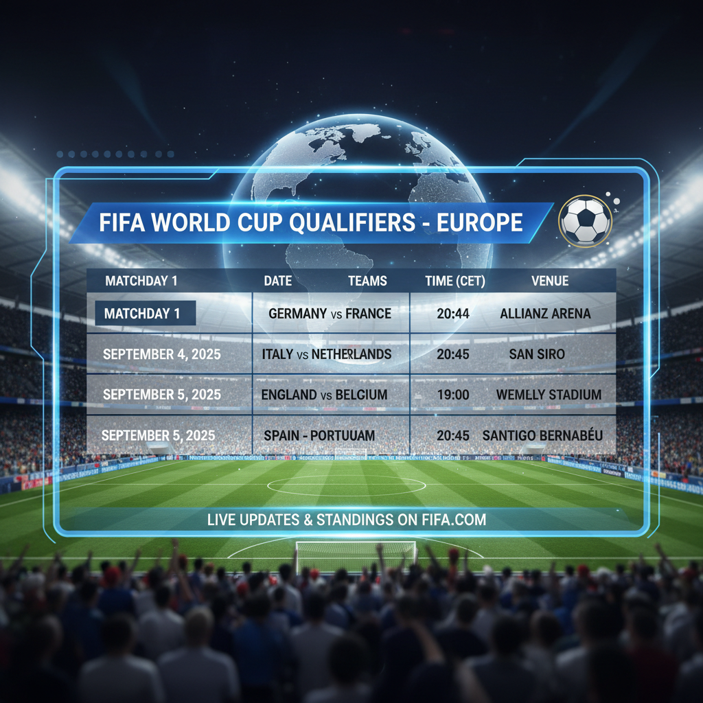 世预赛欧洲赛程表